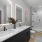 a bathroom with a white countertop