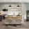 a kitchen with a bar and chairs